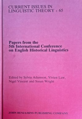 Papers From The 5th International Conference On English Historical Linguistics
